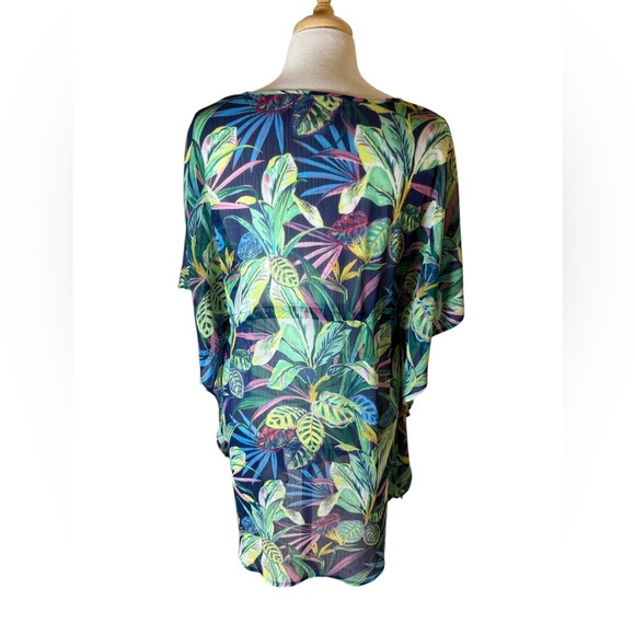 Blu Rod Beattie Tropical Floral Print Women's Swimsuit Cover-Up- Caftan-Size S - Picture 5 of 6